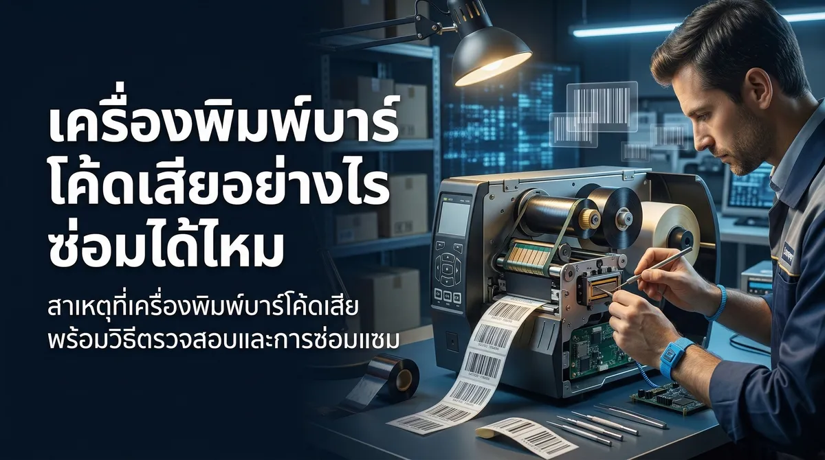 เครื่องพิมพ์บาร์โค้ดเสียอย่างไร ซ่อมได้ไหม